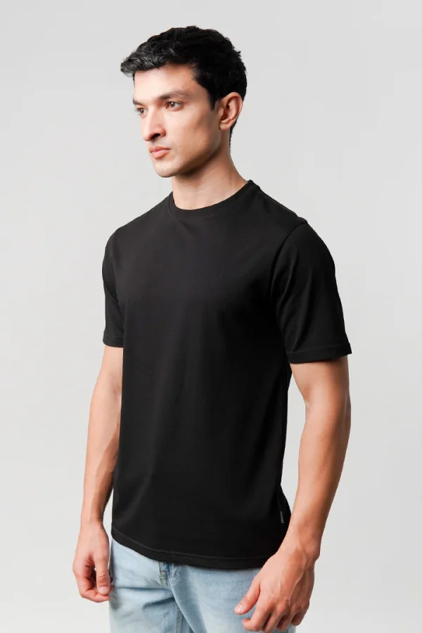 Regular Fit Crew Neck T-Shirt - Black